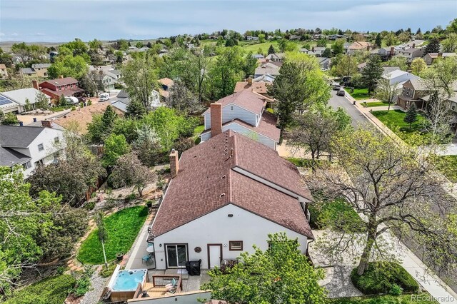 3265 W 11th Avenue Ct, Broomfield, CO 80020 - aerial perspective of suburban area featuring a pool