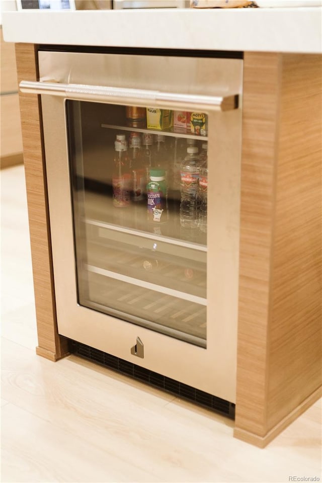 room details with beverage cooler