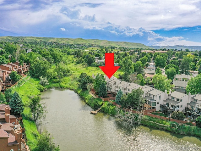 12658 W 1st Pl Unit 78, Denver, CO 80228 - aerial view of a water and mountain view