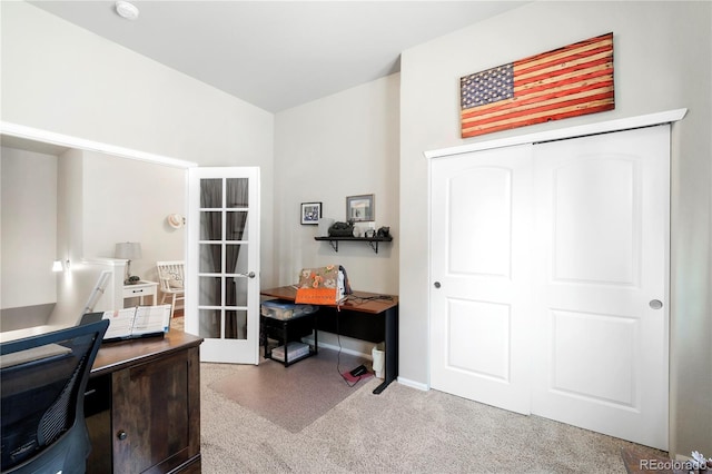 1210 Muskox St, Severance, CO 80550 - carpeted home office with french doors and baseboards