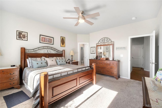 1210 Muskox St, Severance, CO 80550 - bedroom with light colored carpet and ceiling fan