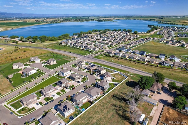 1210 Muskox St, Severance, CO 80550 - aerial view of property's location featuring a large body of water and nearby suburban area