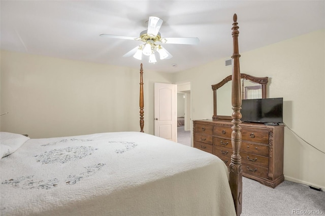 801 S 15th Ave, Brighton, CO 80601 - bedroom featuring light colored carpet, a ceiling fan, and baseboards