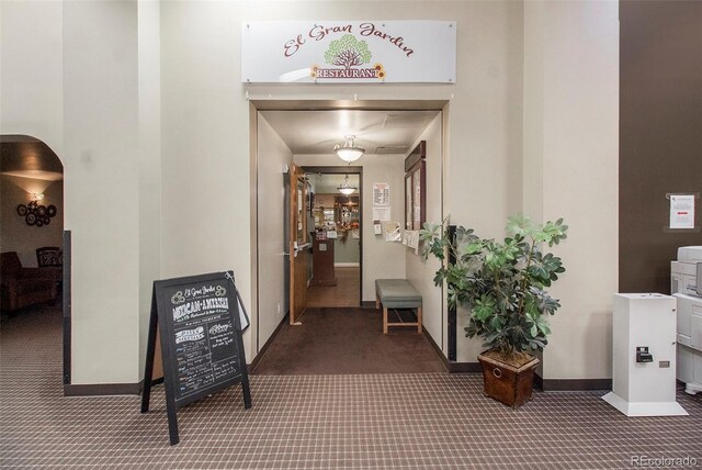 corridor featuring carpet