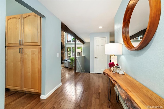 6305 W 6th Ave Unit C12, Lakewood, CO 80214 - hall with dark wood-type flooring and recessed lighting