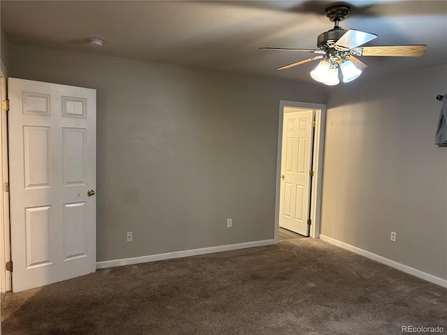 1222 Yosemite St, Denver, CO 80220 - carpeted spare room featuring a ceiling fan and baseboards