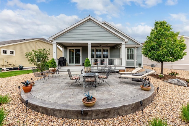 7991 Heritage Dr, Thornton, CO 80602 - rear view of house with a patio area and ceiling fan