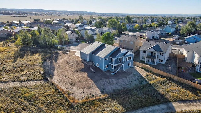 bird's eye view featuring a residential view