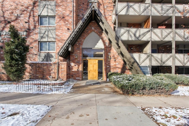 1243 Gaylord St Unit 302, Denver, CO 80206 - property entrance featuring brick siding