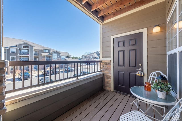 balcony with a residential view