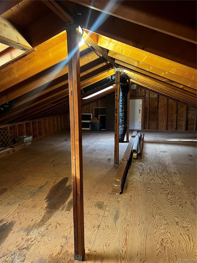 view of attic