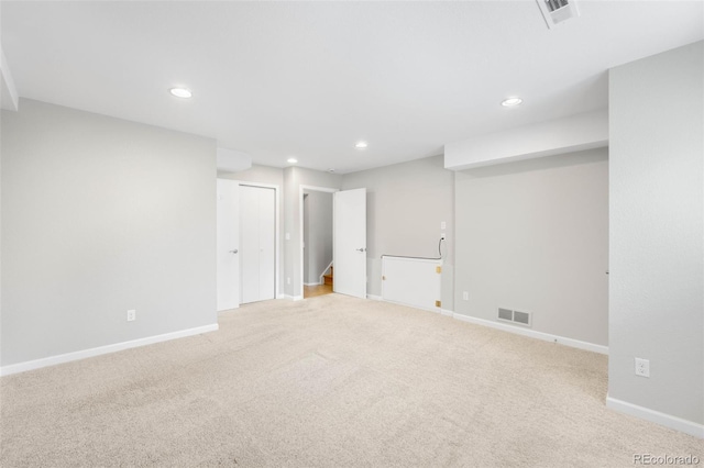 4127 S Lewiston Cir, Aurora, CO 80013 - finished below grade area featuring recessed lighting, carpet, and baseboards