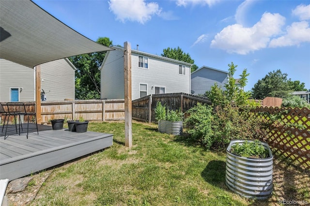 11898 W Tufts Pl, Morrison, CO 80465 - fenced backyard featuring a deck