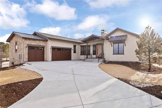 view of front of home featuring a garage