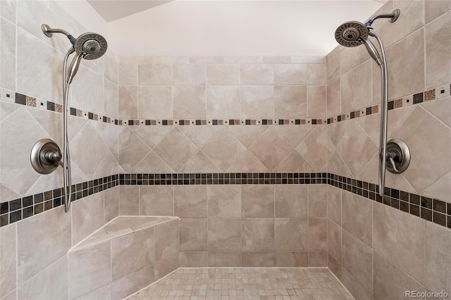 room details with tiled shower