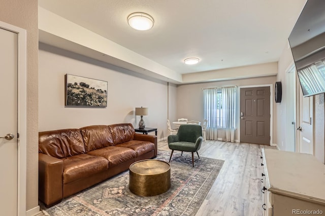 12856 Jasmine St Unit E, Thornton, CO 80602 - living room with light wood-style flooring and baseboards
