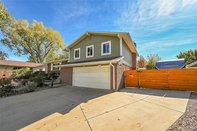 view of front of home featuring a garage