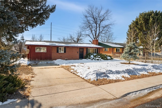 view of ranch-style home