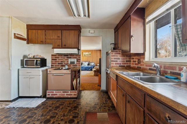 kitchen with sink and range