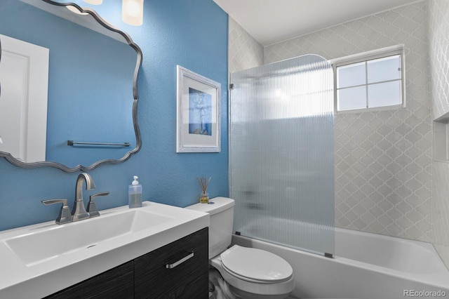 7404 La Quinta Ln, Lone Tree, CO 80124 - bathroom with toilet, vanity, and shower / washtub combination