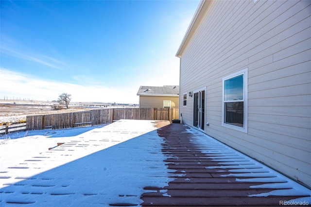 view of snowy yard