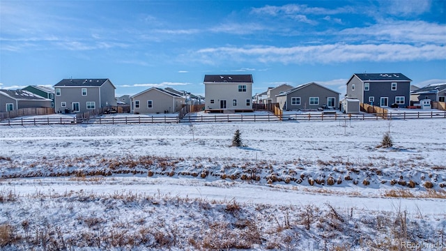 view of snowy yard