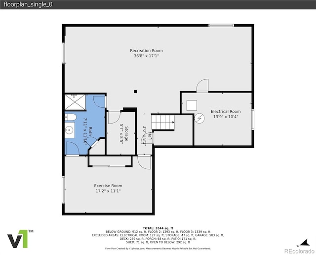 106 Cherry St, Castle Rock, CO 80104 - view of property floor plan