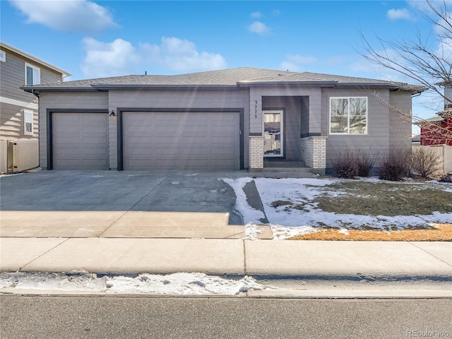 view of front of house featuring a garage