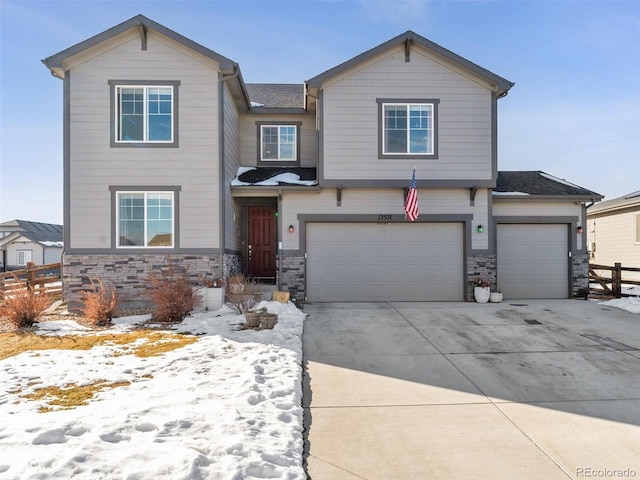 view of front of home featuring a garage