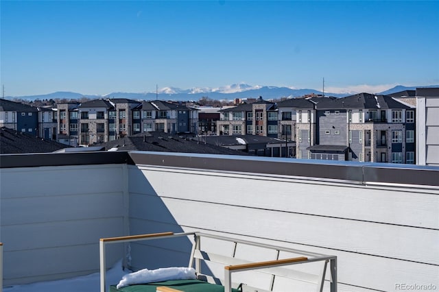 balcony with a mountain view