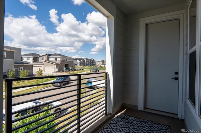 balcony featuring a residential view