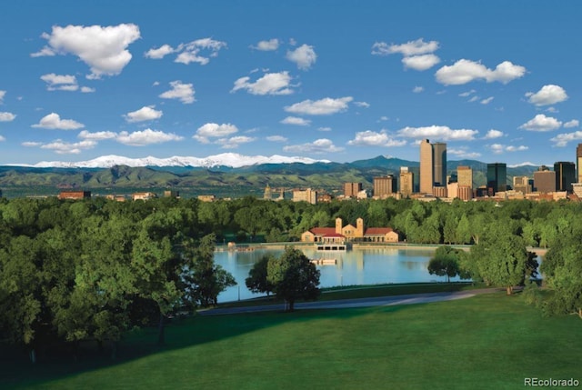 2880 N Glencoe St, Denver, CO 80207 - water view featuring a mountain backdrop