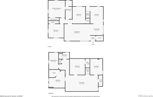2880 N Glencoe St, Denver, CO 80207 - view of home floor plan