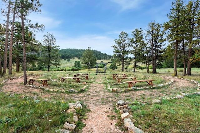 view of yard featuring a rural view