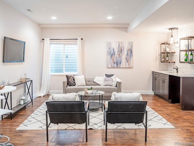 3472 Harvard Pl, Broomfield, CO 80023 - living area with baseboards, wood finished floors, and recessed lighting