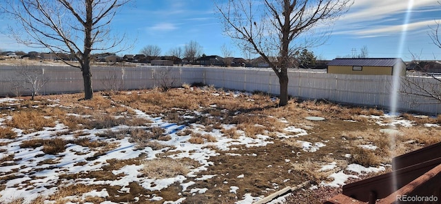 view of snowy yard