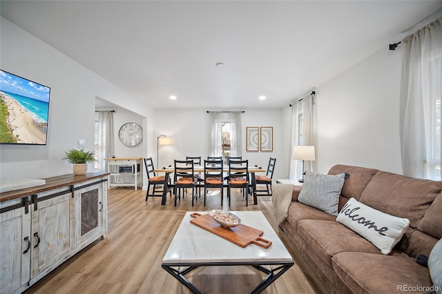 2020 Forest Ridge Dr, Colorado Springs, CO 80918 - living area featuring light wood-style flooring and recessed lighting