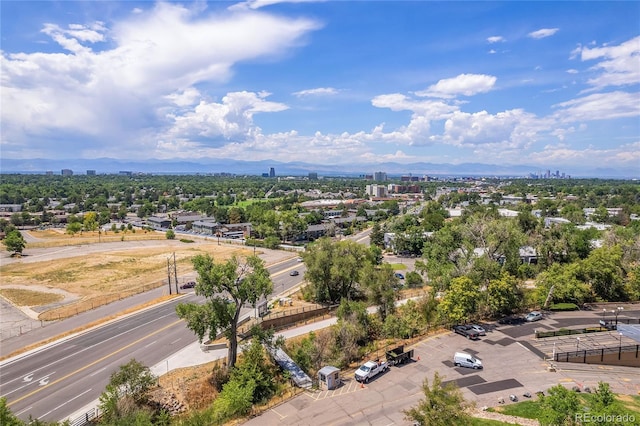 bird's eye view featuring a mountain view