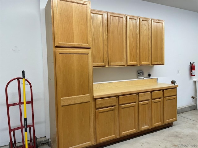 kitchen with wood counters