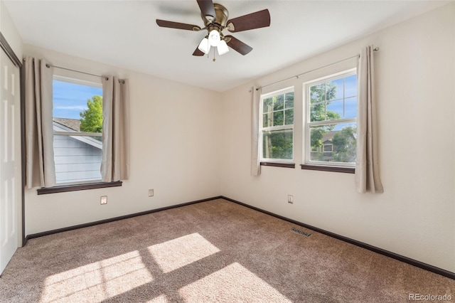 13486 Clayton St, Thornton, CO 80241 - carpeted empty room with ceiling fan and baseboards