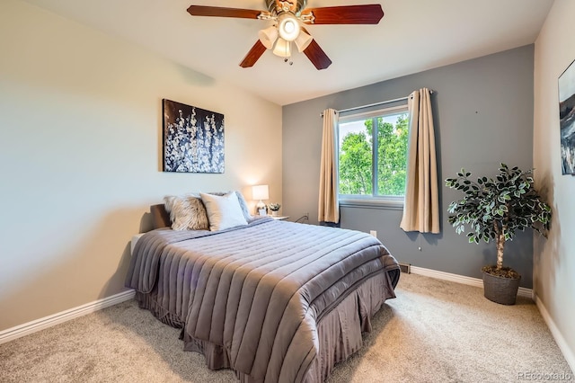 6646 S Fundy Ct, Centennial, CO 80016 - carpeted bedroom with baseboards and a ceiling fan
