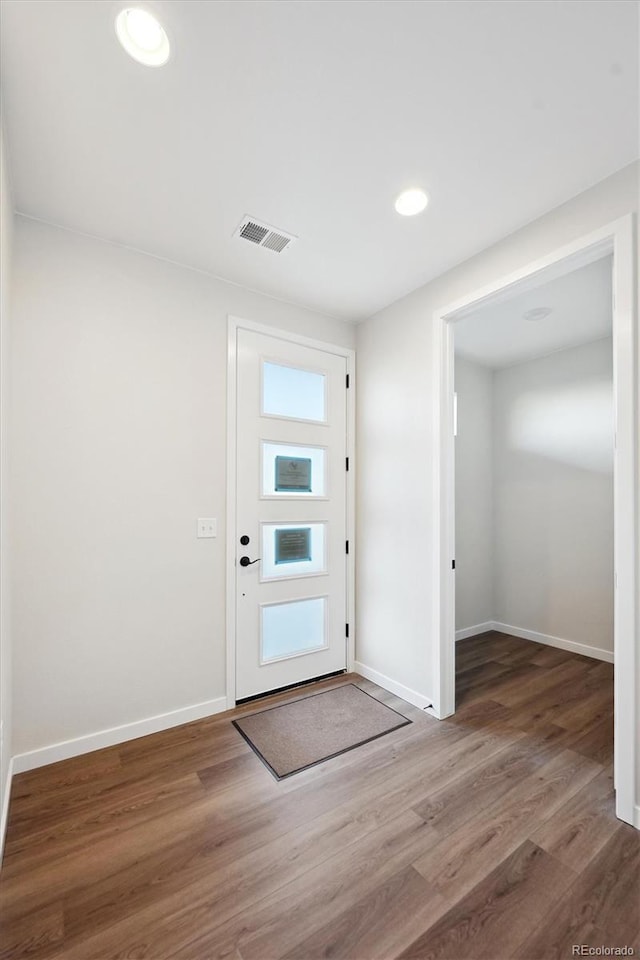 entrance foyer with dark wood-type flooring