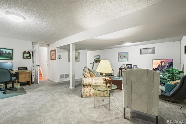 4621 S Perry Way, Denver, CO 80236 - home office featuring carpet floors and a textured ceiling