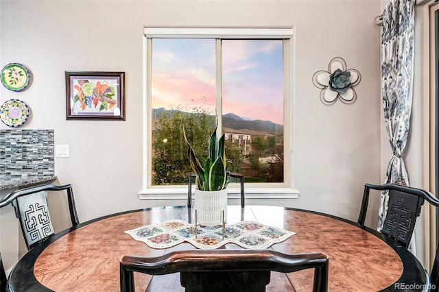 dining area with a wealth of natural light