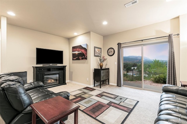 view of carpeted living room