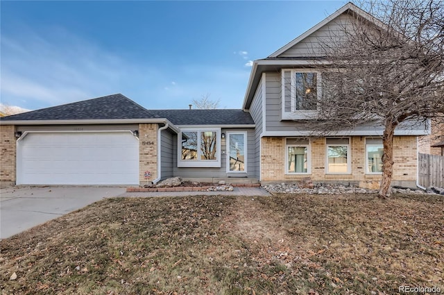 split level home featuring a garage