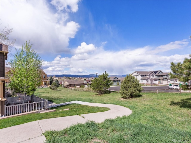 3893 Ute Mountain Trl, Castle Rock, CO 80109 - view of yard with fence and a residential view
