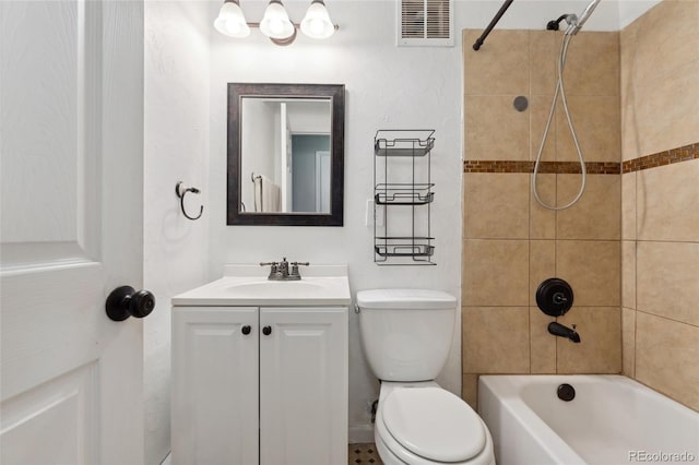 5123 Milwaukee St, Denver, CO 80216 - full bathroom featuring vanity, toilet, and shower / bathtub combination