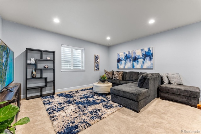 view of carpeted living room