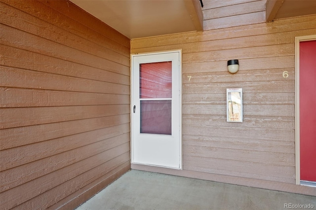 view of doorway to property